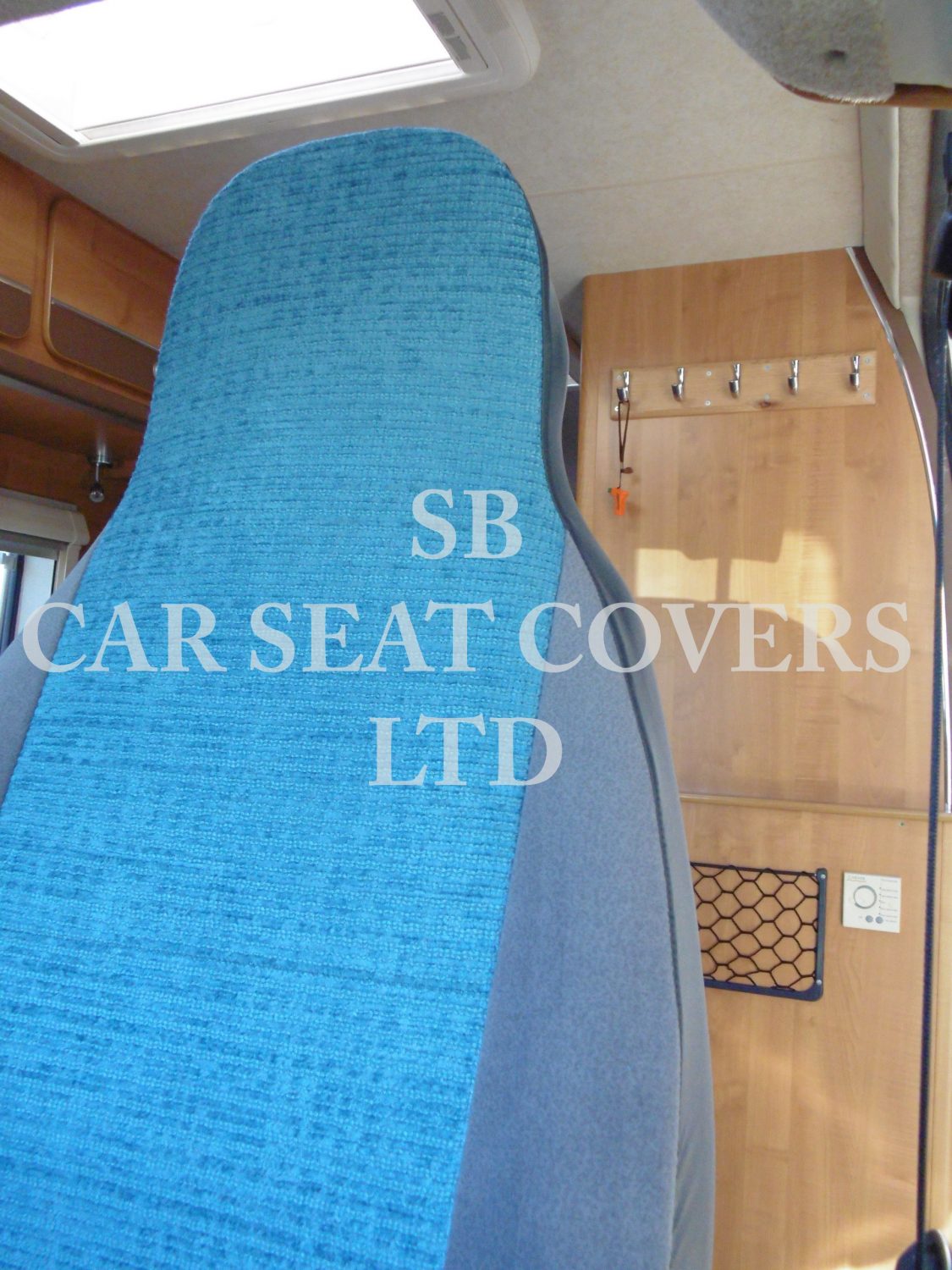 Ford Transit Motor Home Seat Cover - Windsor Blue MH-526 - Image 4