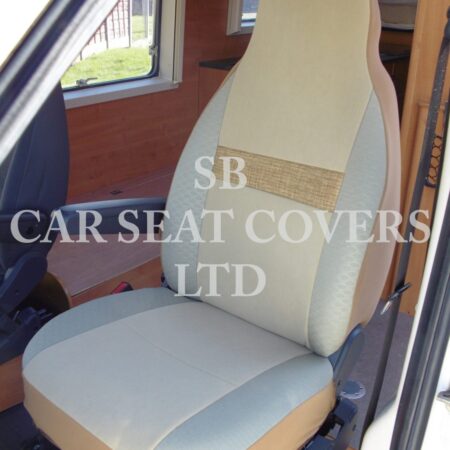 Fiat Ducato Motor Home Seat Cover – Silvia - Beige Suede - MH-042