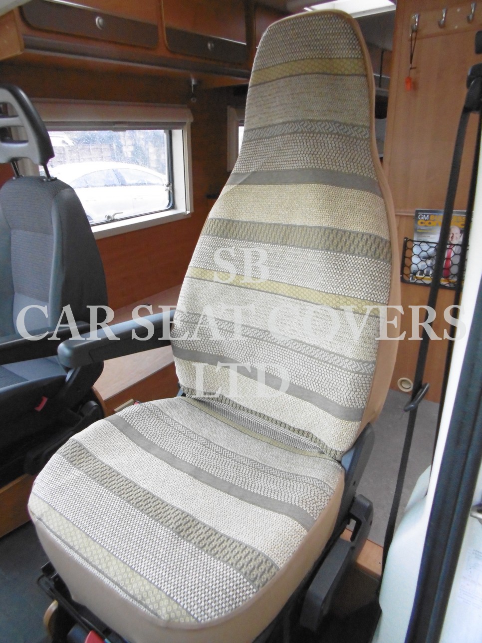 Fiat Ducato Motor Home Seat Cover –Balmoral Stripe MH-058