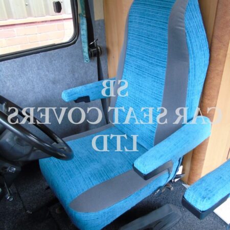 Mercedes Motor Home Seat Covers - Full Retrim 2 Fronts Only New Windsor Blue MH-904