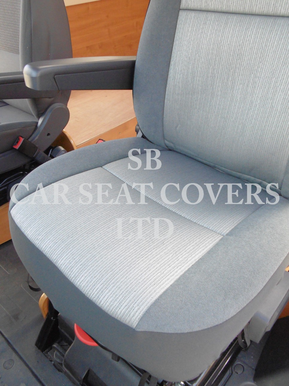 Ford Transit Motor Home Seat Cover – Kismet Grey Fleck MH-064 - Image 3