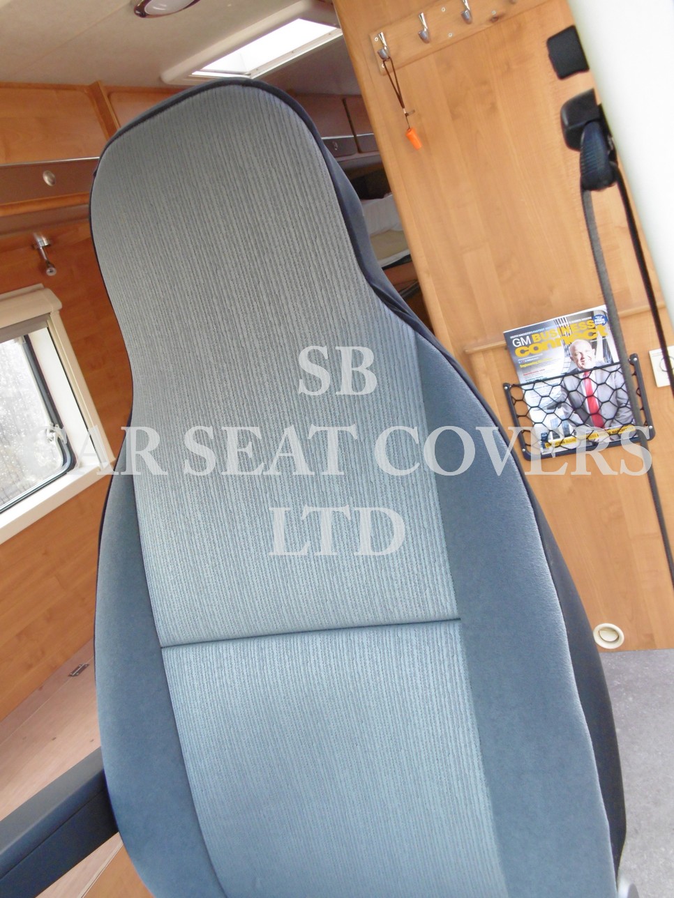 Ford Transit Motor Home Seat Cover – Kismet Grey Fleck MH-064 - Image 4