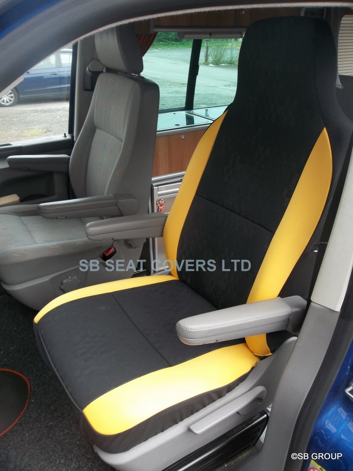 Volkswagen Transporter T5 Motor Home Seat Cover – Anthracite Black MH-076 - Image 2