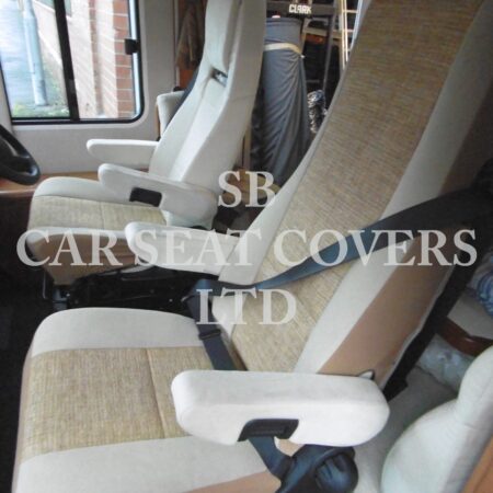 Carthago Motor Home Seat Covers 2 Fronts - Dark Beige MH-903