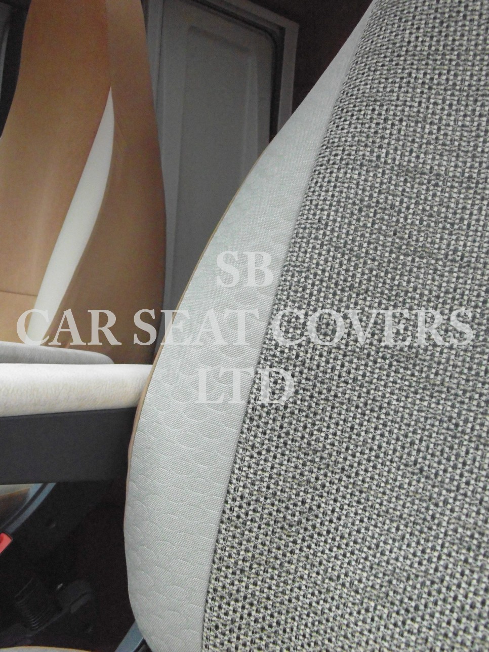 Carthago Motor Home Seat Covers 2 Front - Full Retrim Dark Beige MH-903 - Image 10