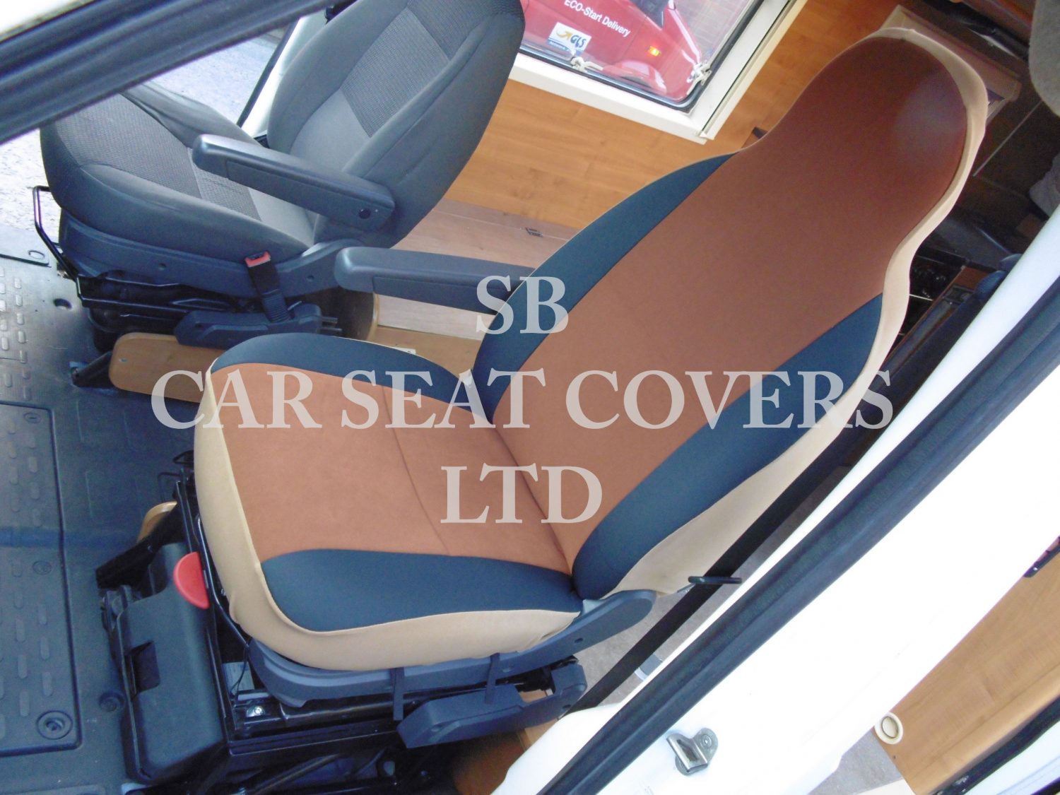 Hymer Motor Home Seat Cover –Tan Suede MH-001 - Image 2