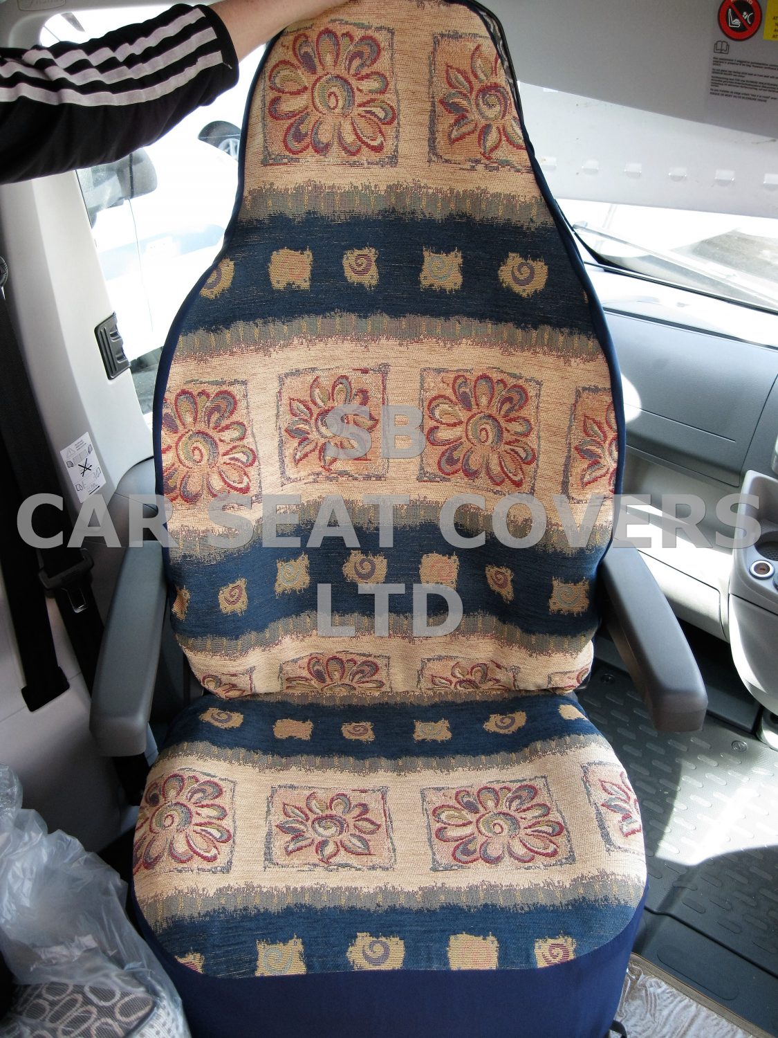 Talbot Express Motorhome, Seat Covers, Blue Gold MH-156
