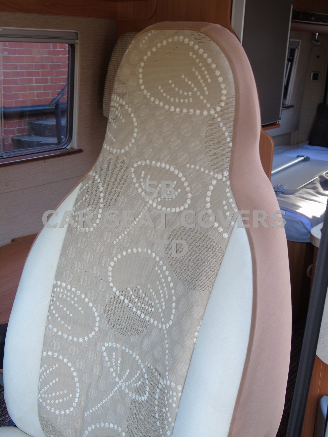 Renault Motorhome, Seat Covers, Prestige Vanessa Beige MH-171 - Image 2