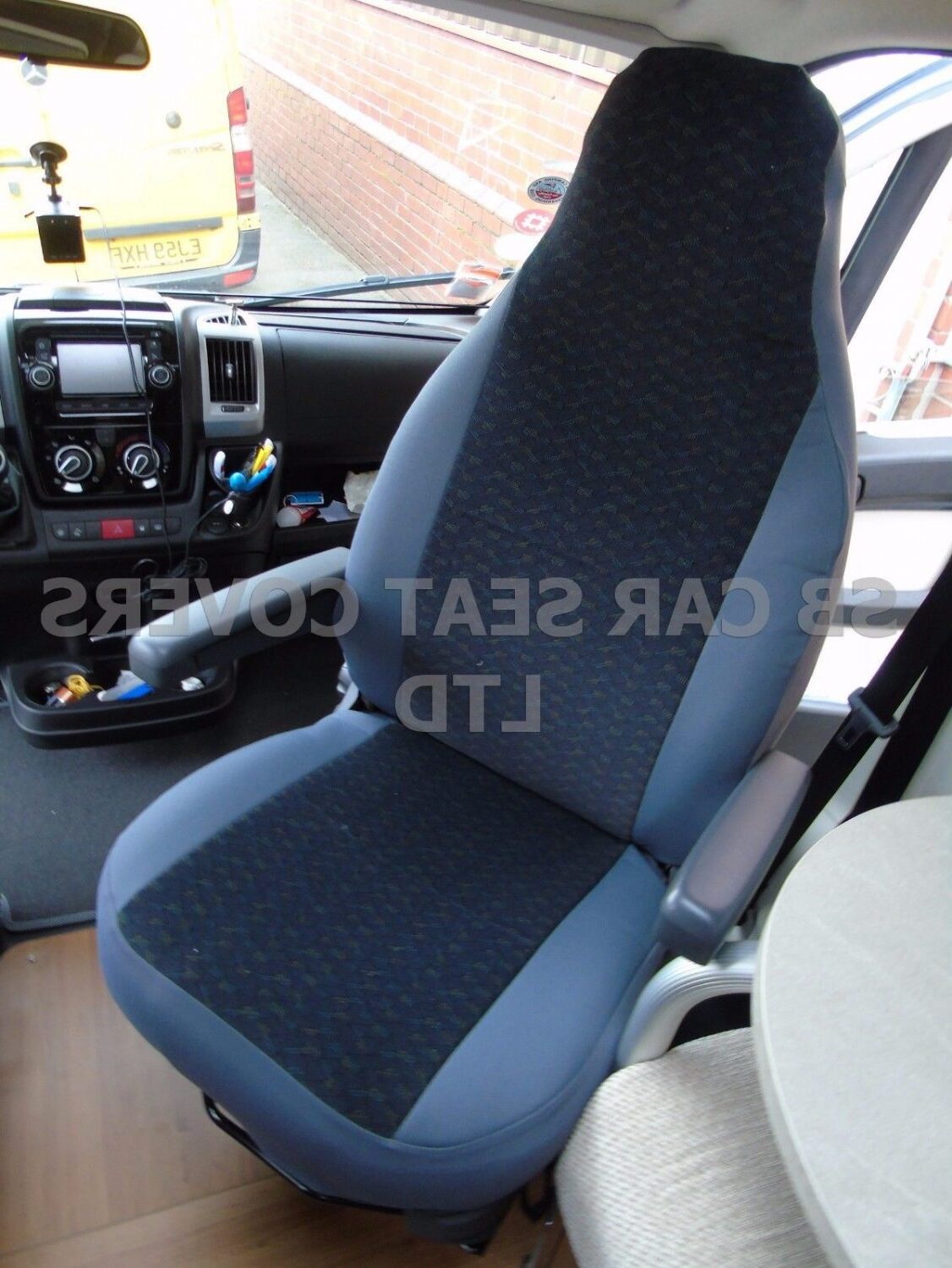 Ford Transit Motor Home Seat Covers, MH-187 Toothpick Grey - Image 9