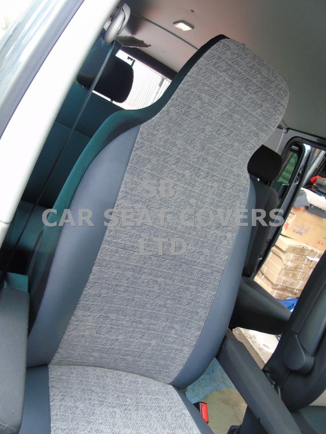 Ford Transit Motor Home Seat Covers, MH-192 Grey Marble - Image 4