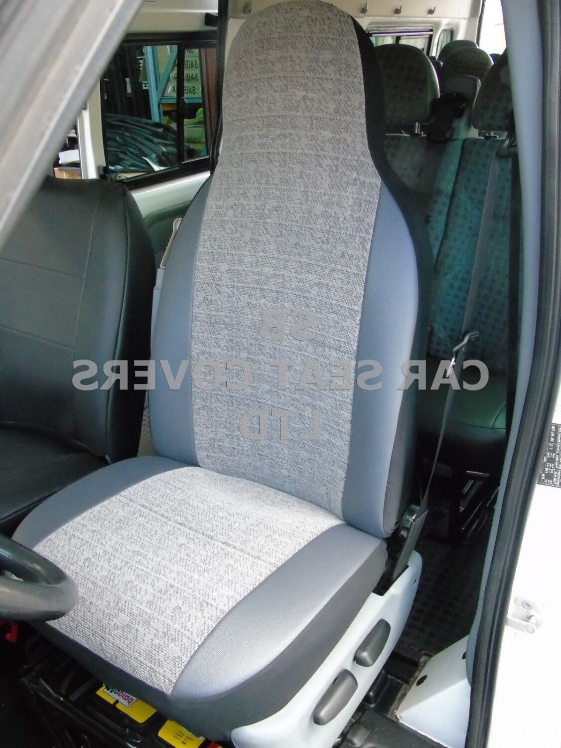 Ford Transit Motor Home Seat Covers, MH-192 Grey Marble - Image 2