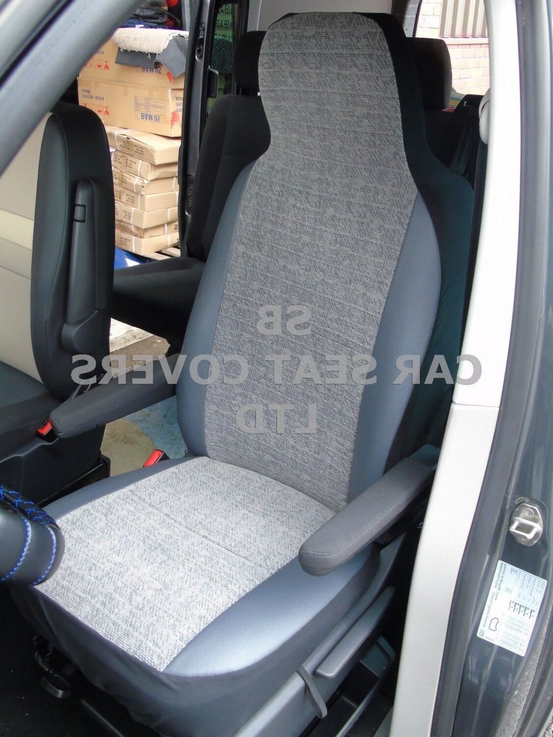 Ford Transit Motor Home Seat Covers, MH-192 Grey Marble