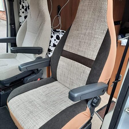 Nissan Motorhome 2 Front Seat Covers, Daphane in stone beige MH-1014