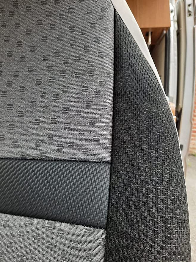 Ford Transit Motorhome Tall Pilot 2 Front Seat Covers, New Schwartz Grey MH-1018 - Image 4