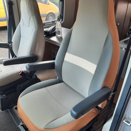 Ford Transit Motorhome 2 front seat covers, MH-1064 Cathy ( in a shade of coffee )