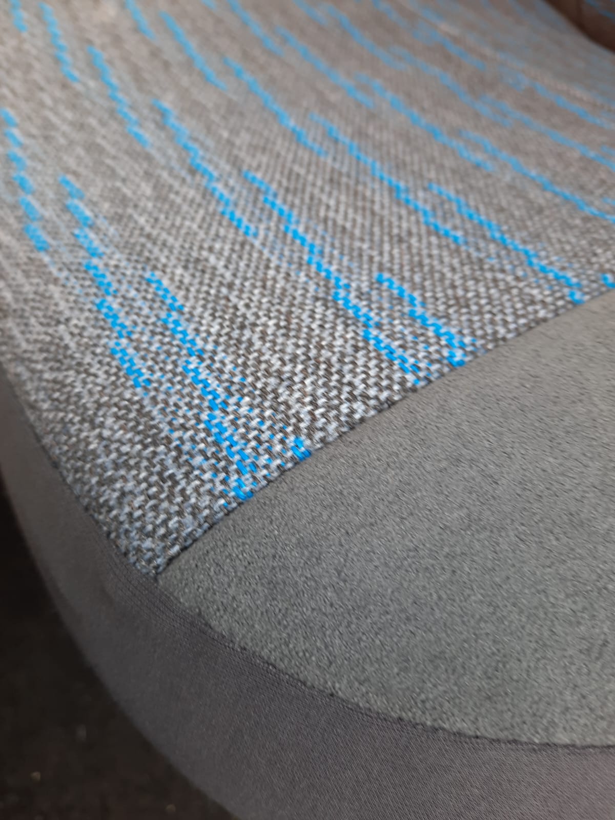 Carthago Motorhome 2 front seat covers, MH-Tracy in Tweed look Grey / Blue - Image 6