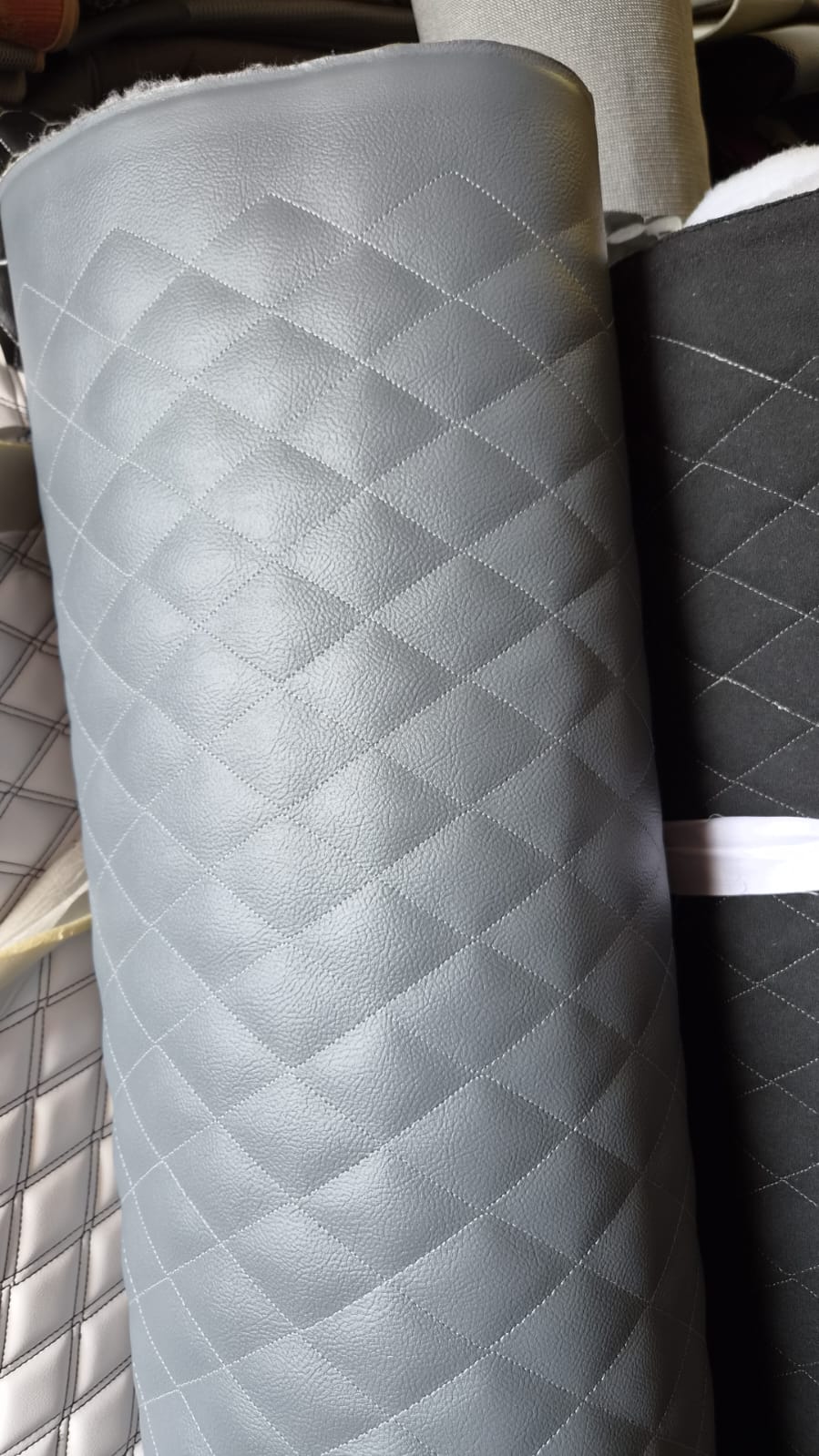 Citroen Motorhome 2 front seat covers, MH-1066 Hastings in Grey diamond trim. - Image 8